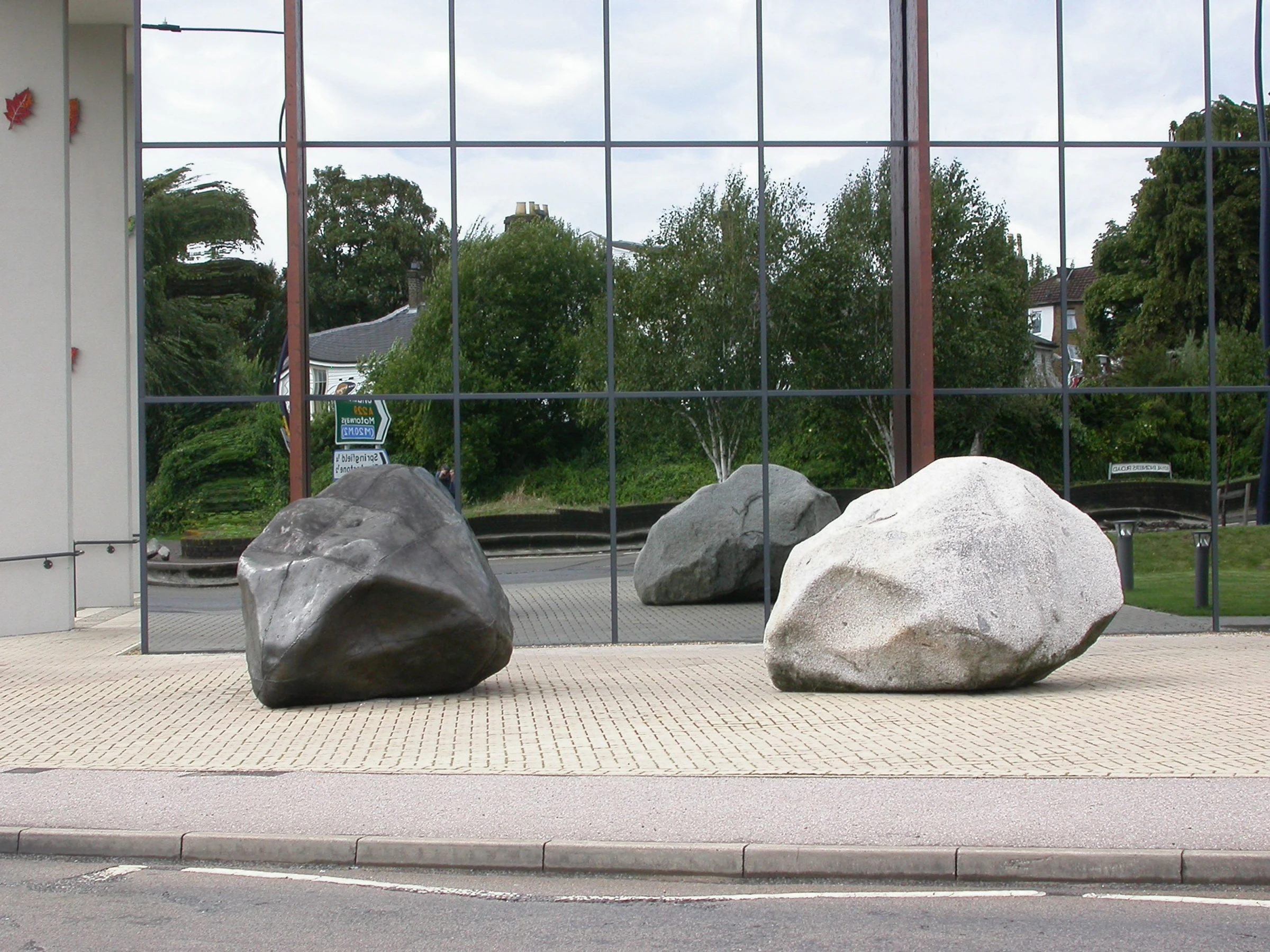 Antony Gormley’s sculpture Two Stones, featuring a large granite boulder and a cast counterpart.