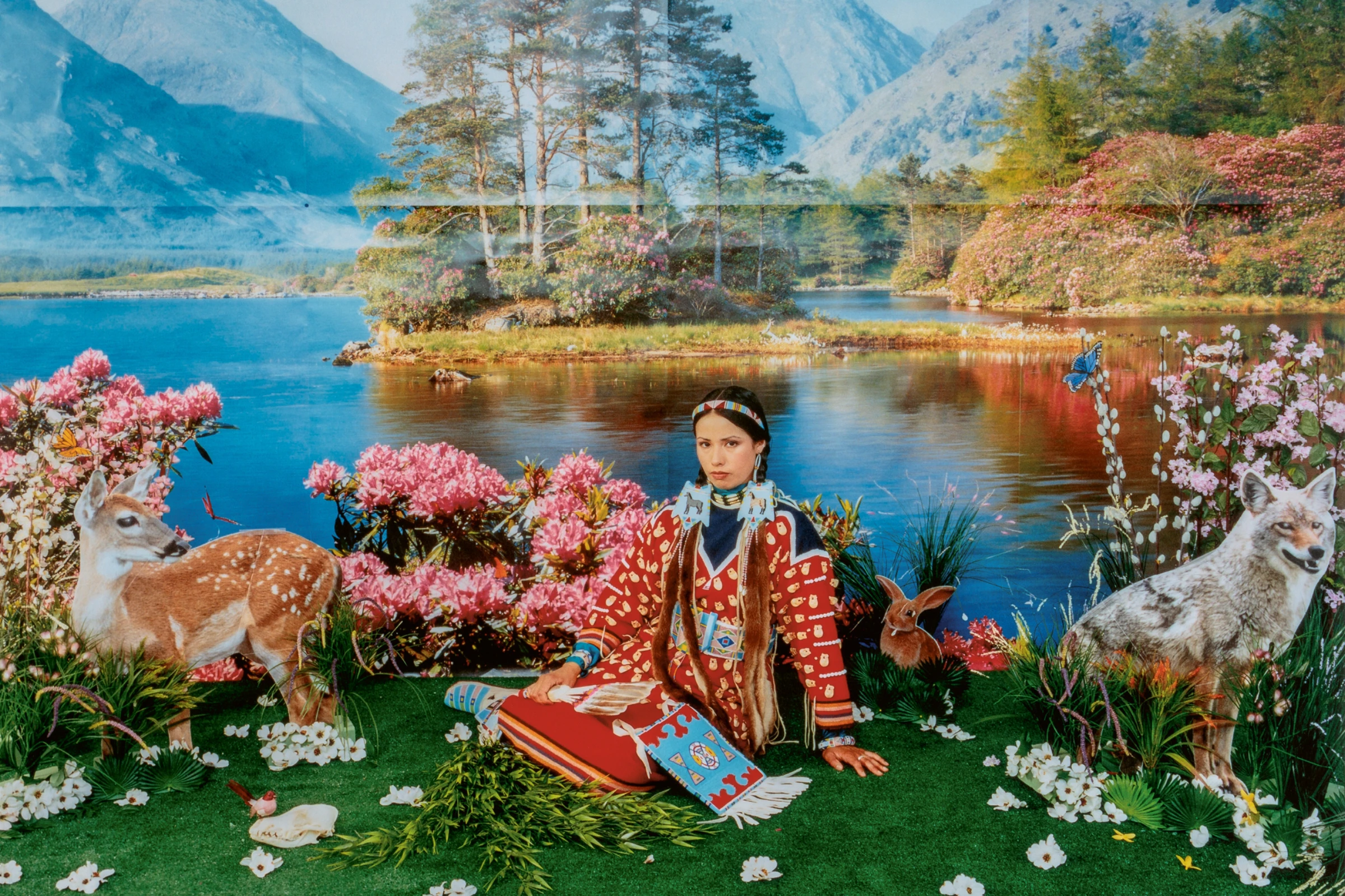 Installation view image for Museum Rietberg's A Kind of Paradise exhibition on colonial-era photography in contemporary art