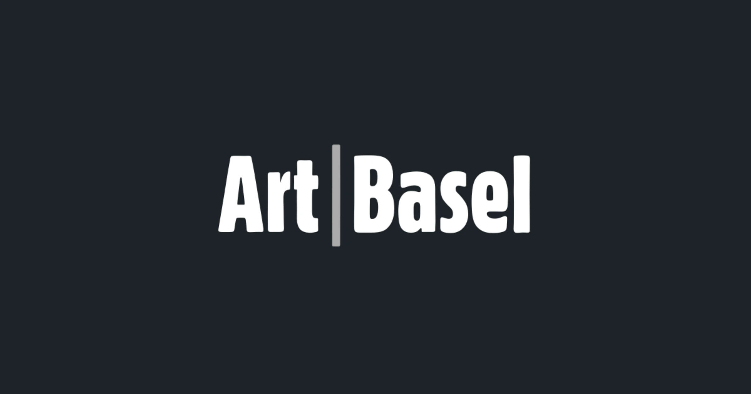 Art Basel promotional image for the Paris fair with the event name and a stylized fairground scene