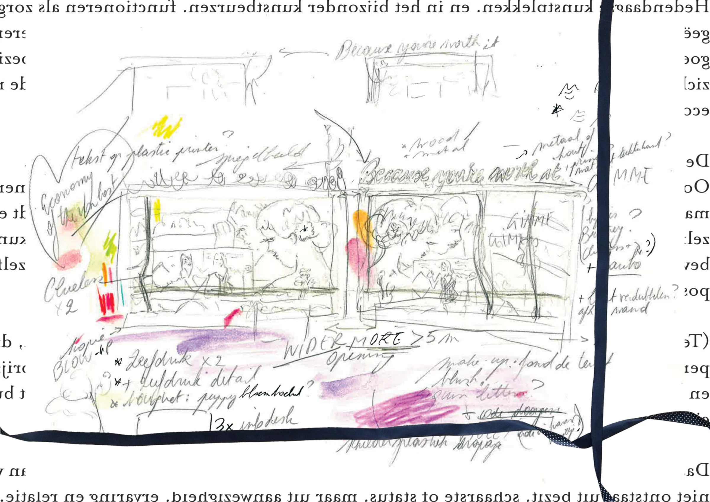 Visitors walk through a large installation at Art Brussels 2026.