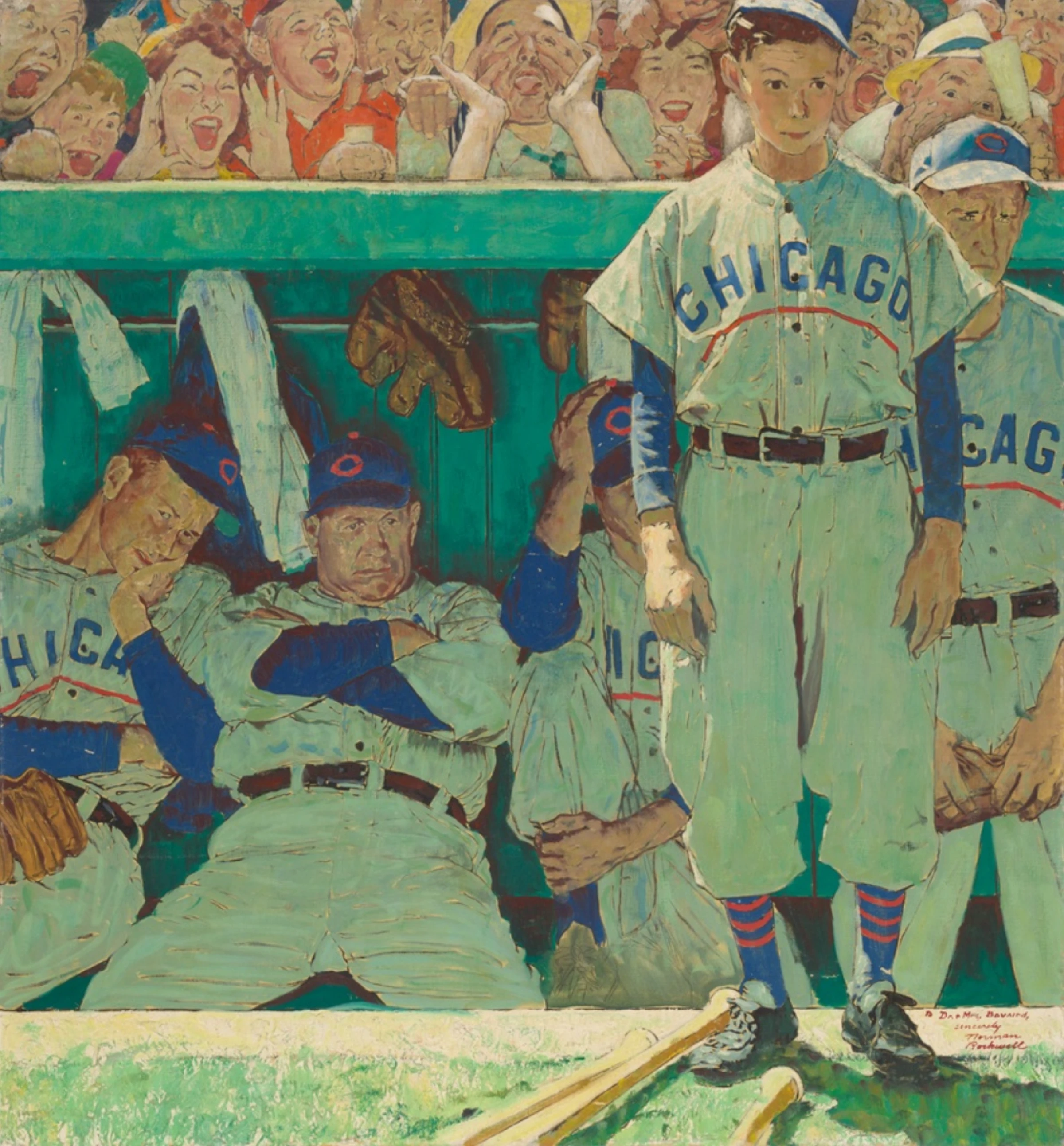 Norman Rockwell’s 1948 painting The Dugout.