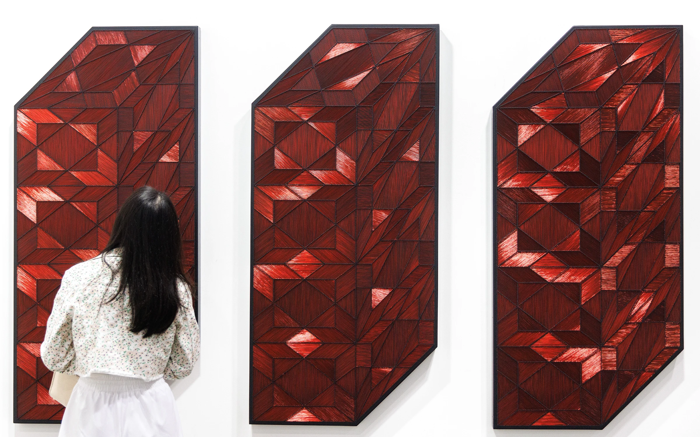 Visitors at Art Basel Hong Kong, a fair where delayed and rerouted shipments have become a live operational risk.