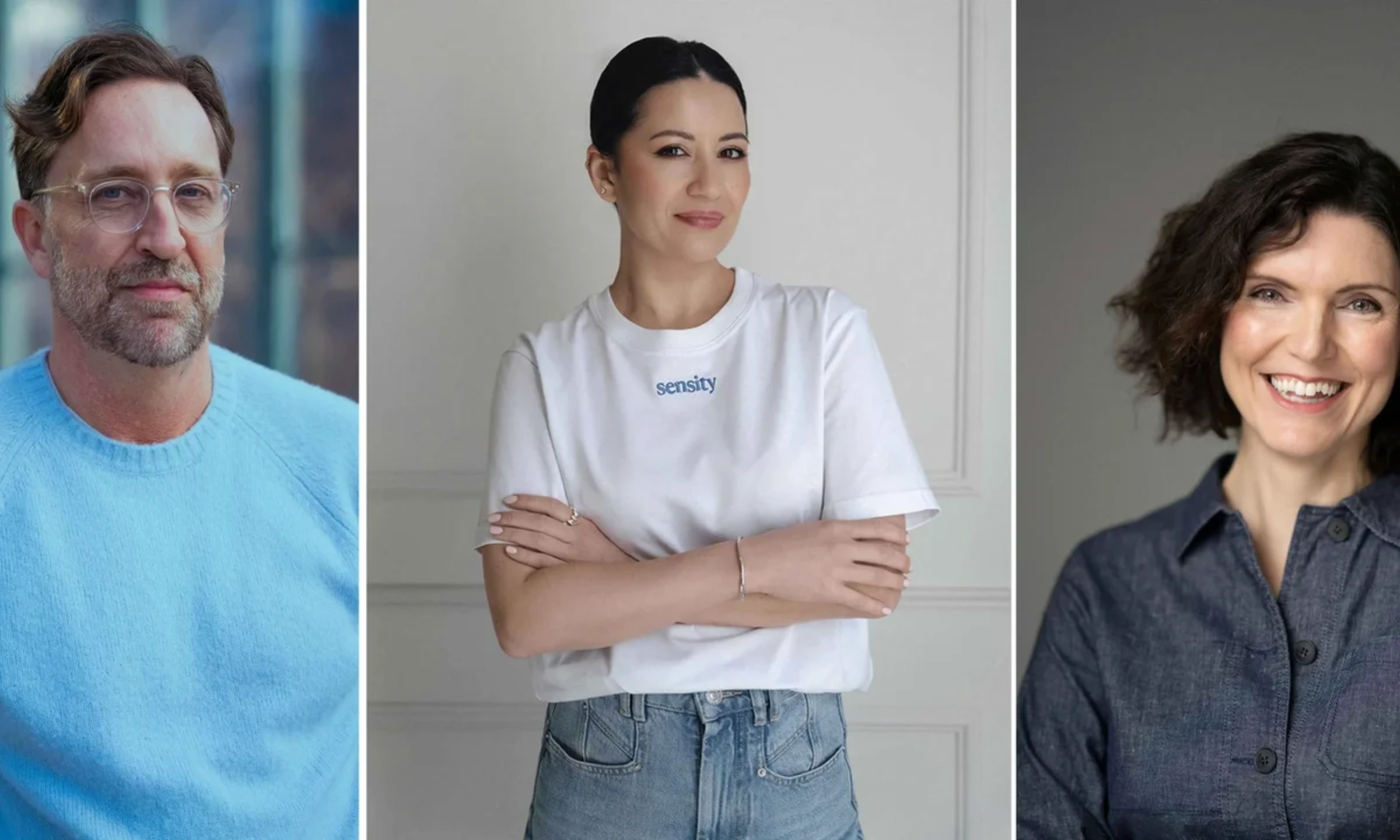 Three professionals in the art world who have launched artist agency and consultancy businesses, photographed in portrait format