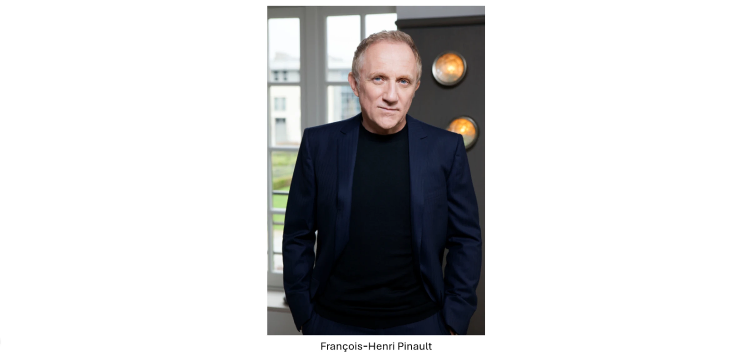 François-Henri Pinault in a portrait associated with his appointment at Christie's London