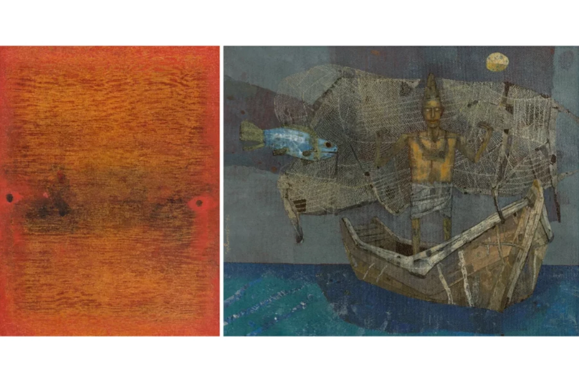 Promotional artwork for Christie’s London auction Sublime Shadows featuring South Asian Modern works.