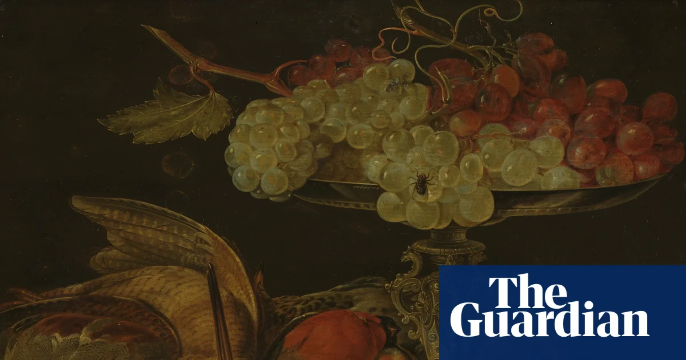 Still Life with Small Game and Grapes on a Gilded Tazza by Clara Peeters, circa 1620, held at the National Museum of Norway in Oslo