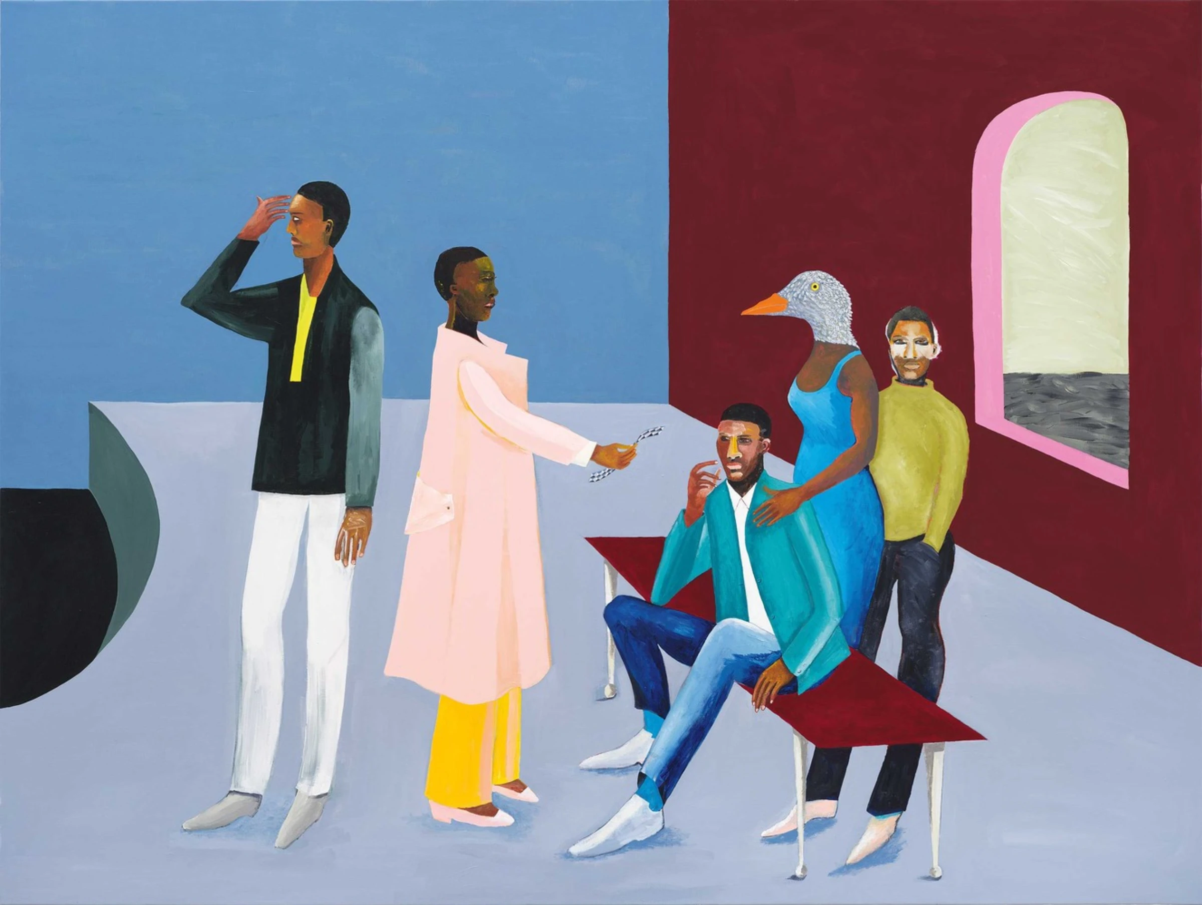Painting by Lubaina Himid used in Tate press materials.
