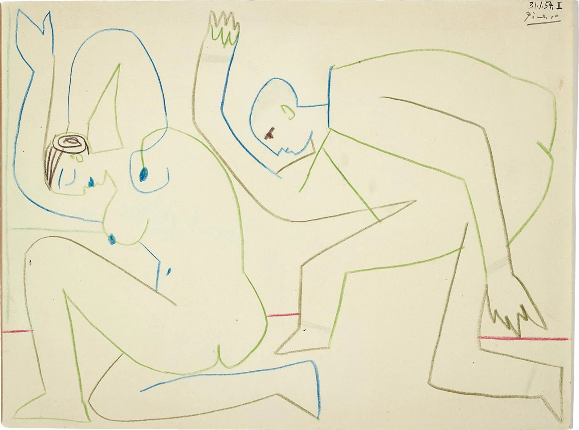 Picasso painting detail from a gallery artwork listing.