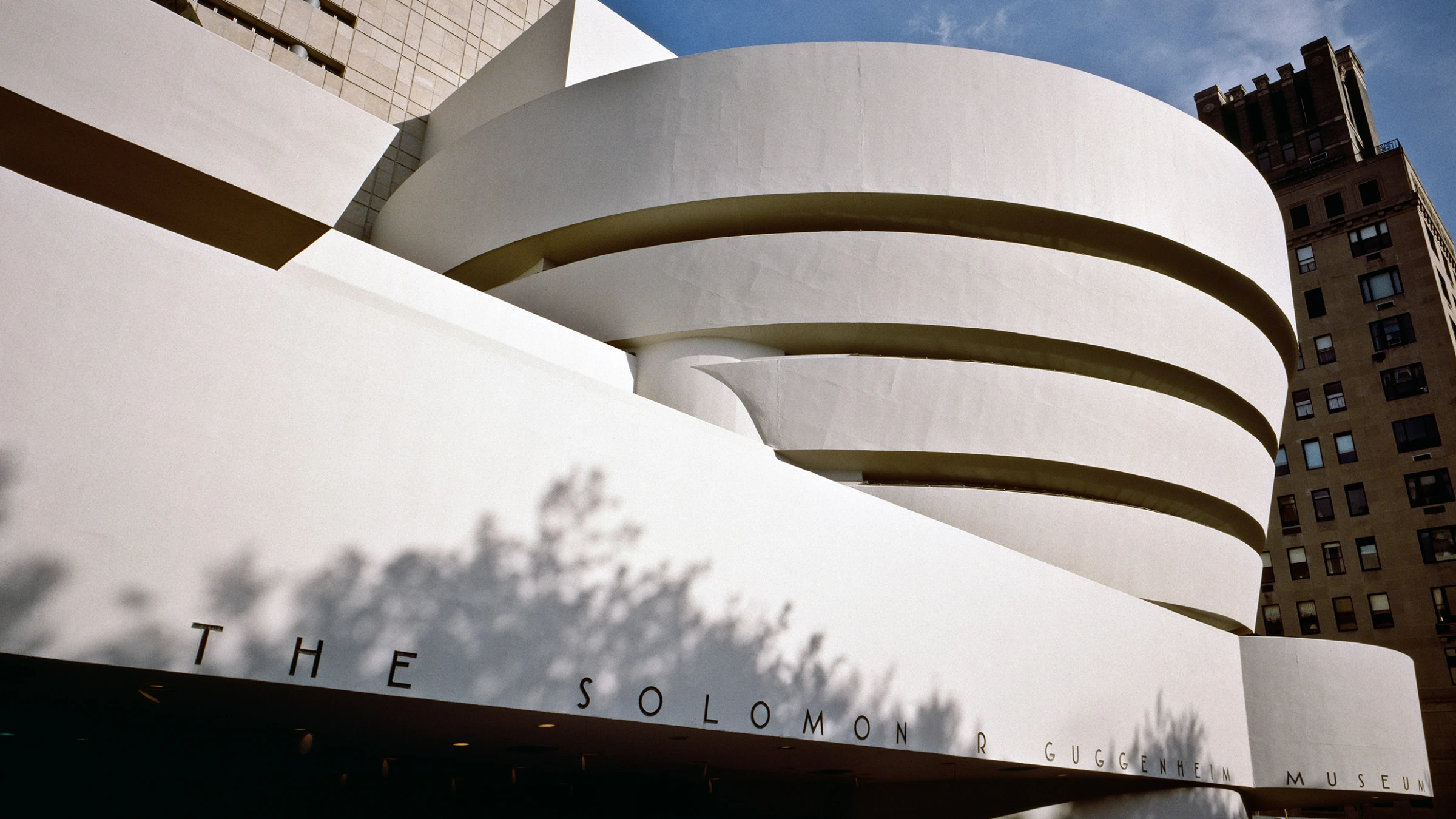Exterior view of the Solomon R. Guggenheim Museum in New York.