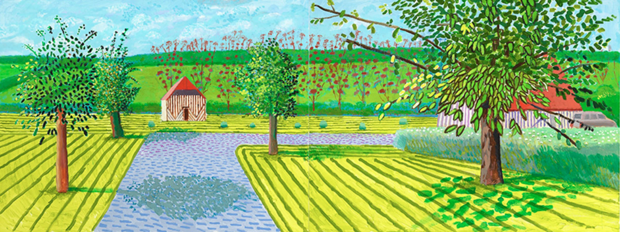 David Hockney painting displayed on the artist’s official website