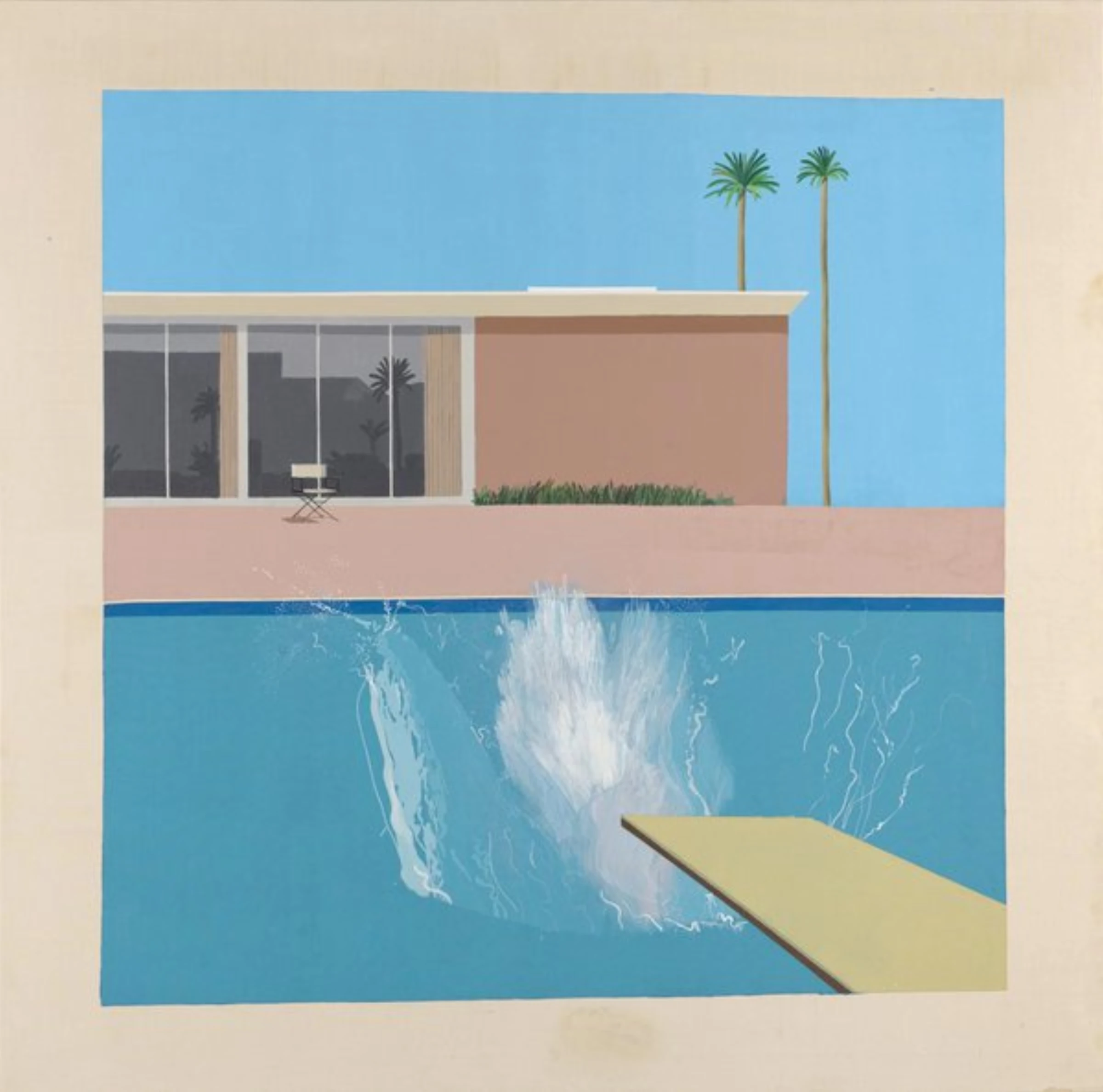 David Hockney's painting A Bigger Splash shown on Tate's artwork page