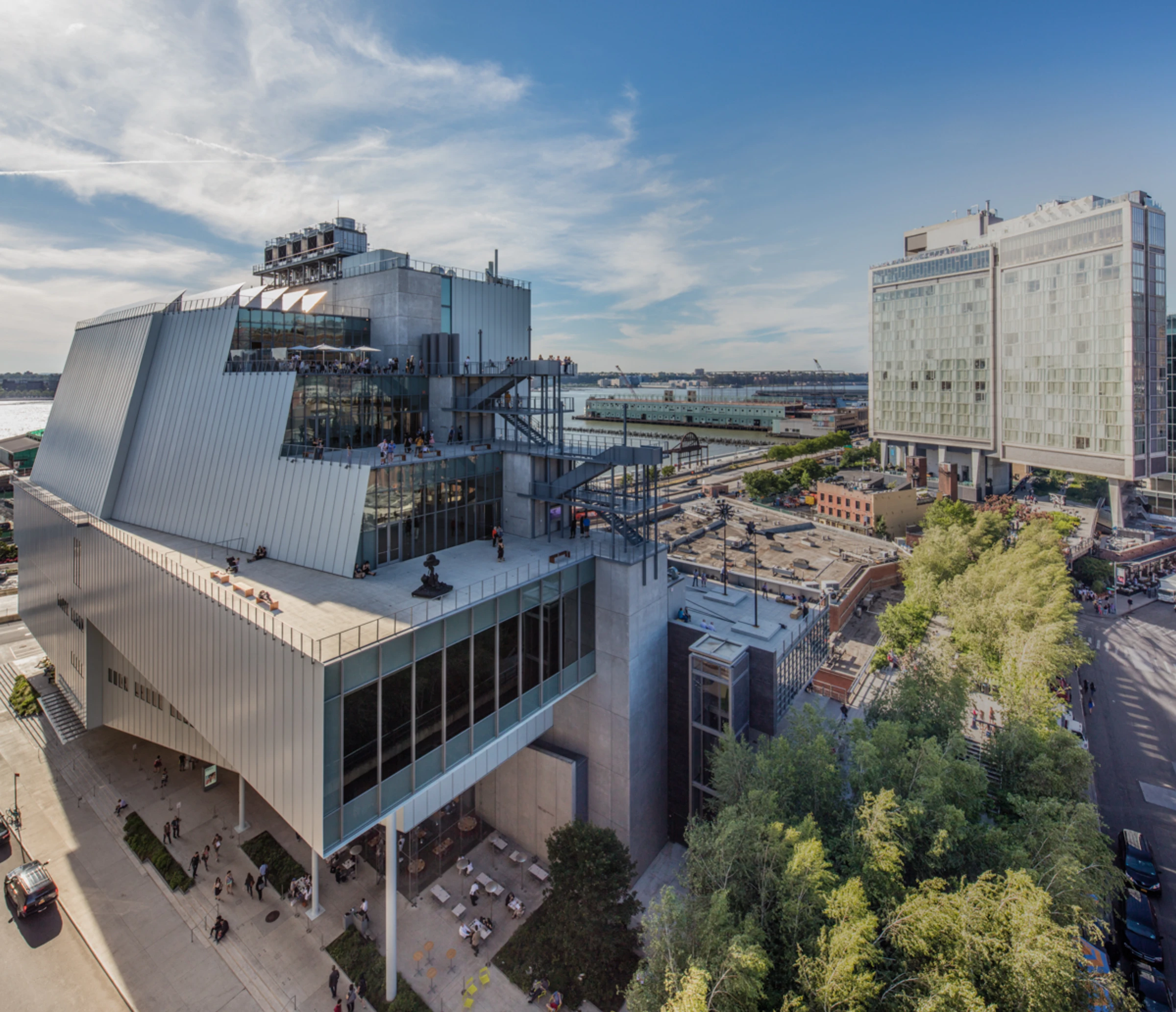 The Whitney Museum of American Art building in New York City, a key institutional venue where emerging gallery artists gain recognition through the Biennial