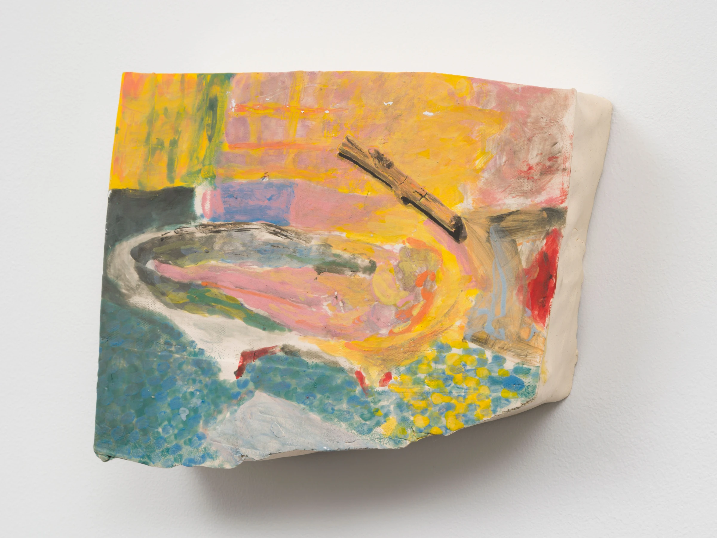 Visitors at a compact contemporary art fair in Los Angeles