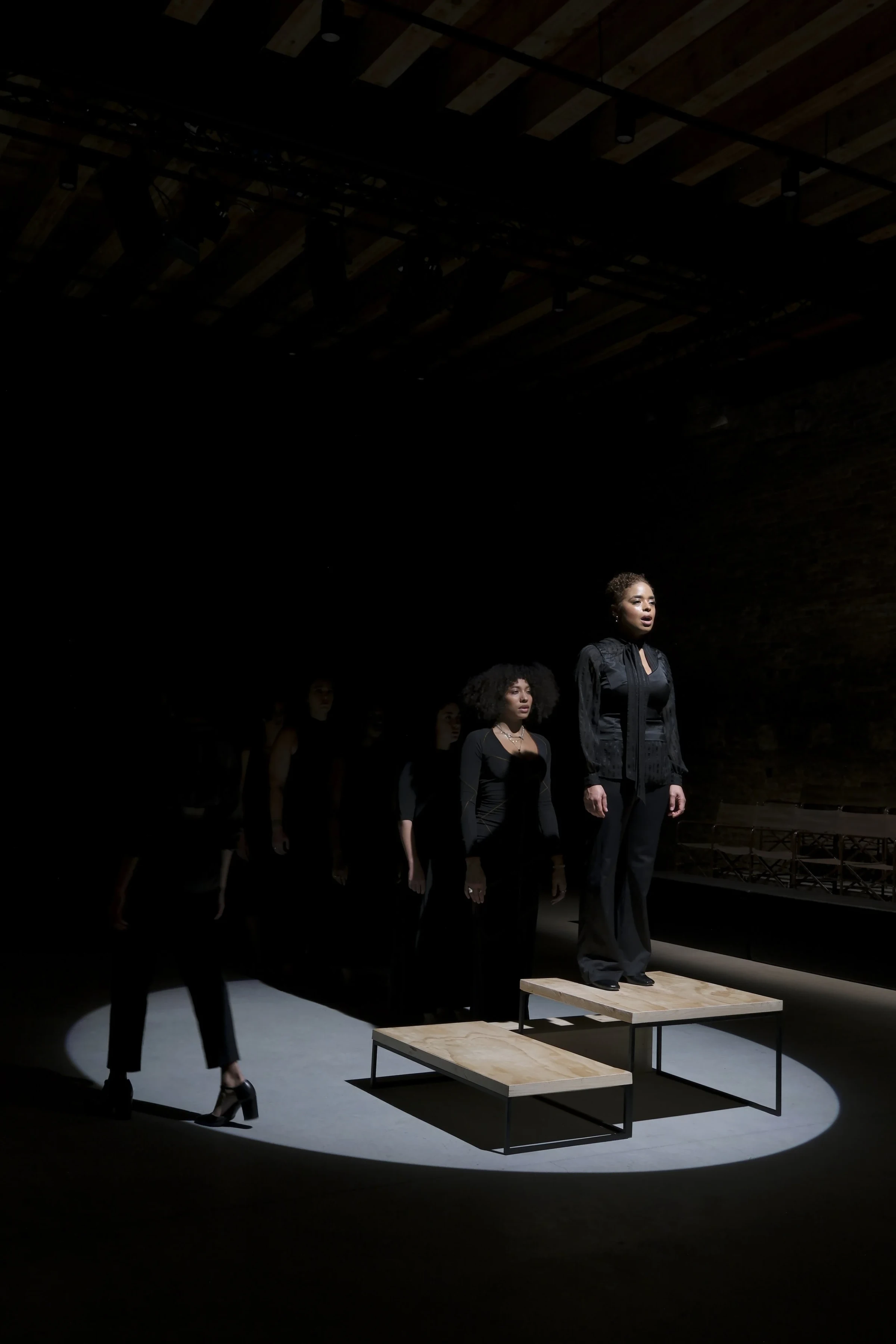 Performance view of Gabrielle Goliath’s Elegy - for two ancestors at La Biennale di Venezia