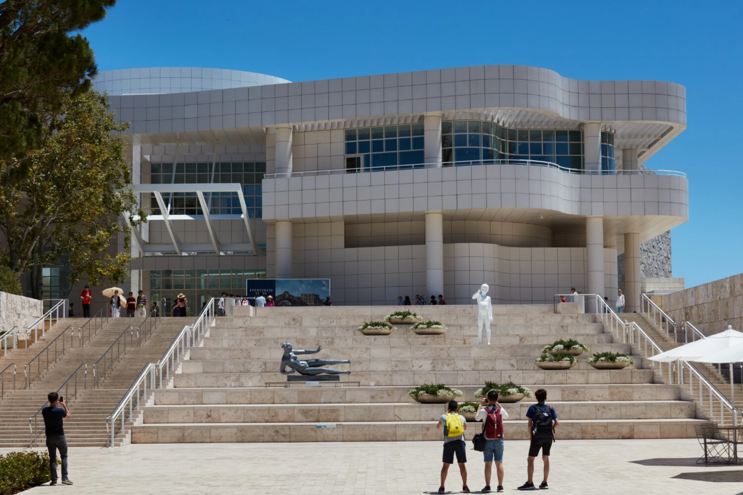 Aerial view of the Getty Center campus in Los Angeles.
