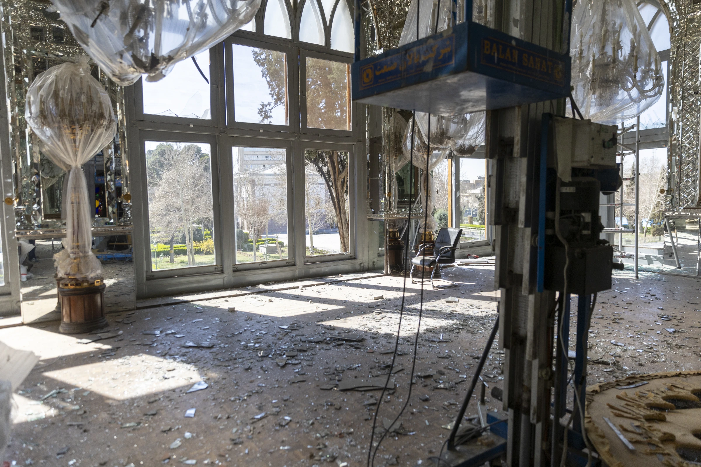 Damaged area at Golestan Palace in Tehran after nearby airstrikes