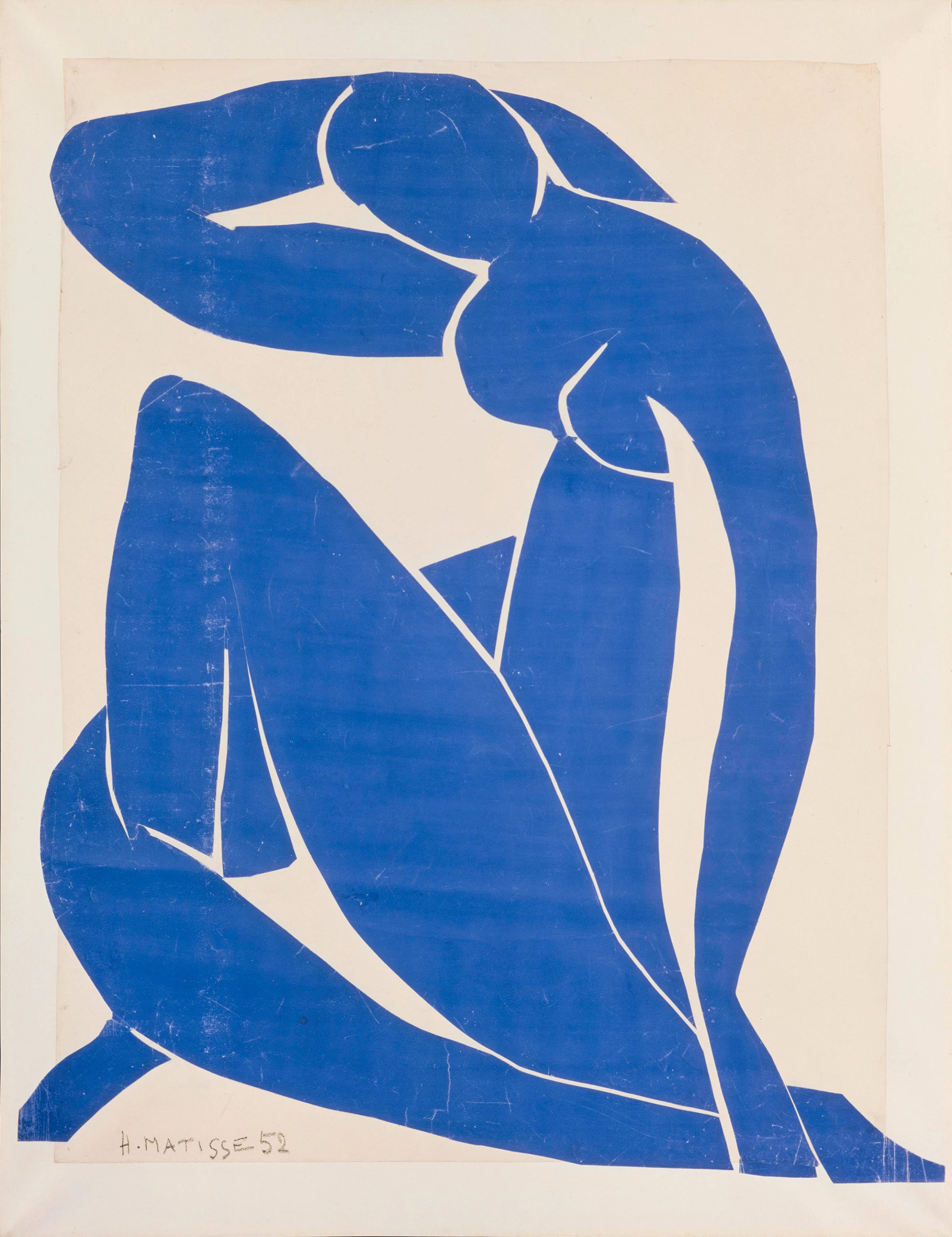 Henri Matisse’s Blue Nude II (1952), one of the emblematic works of his late cut-out period.