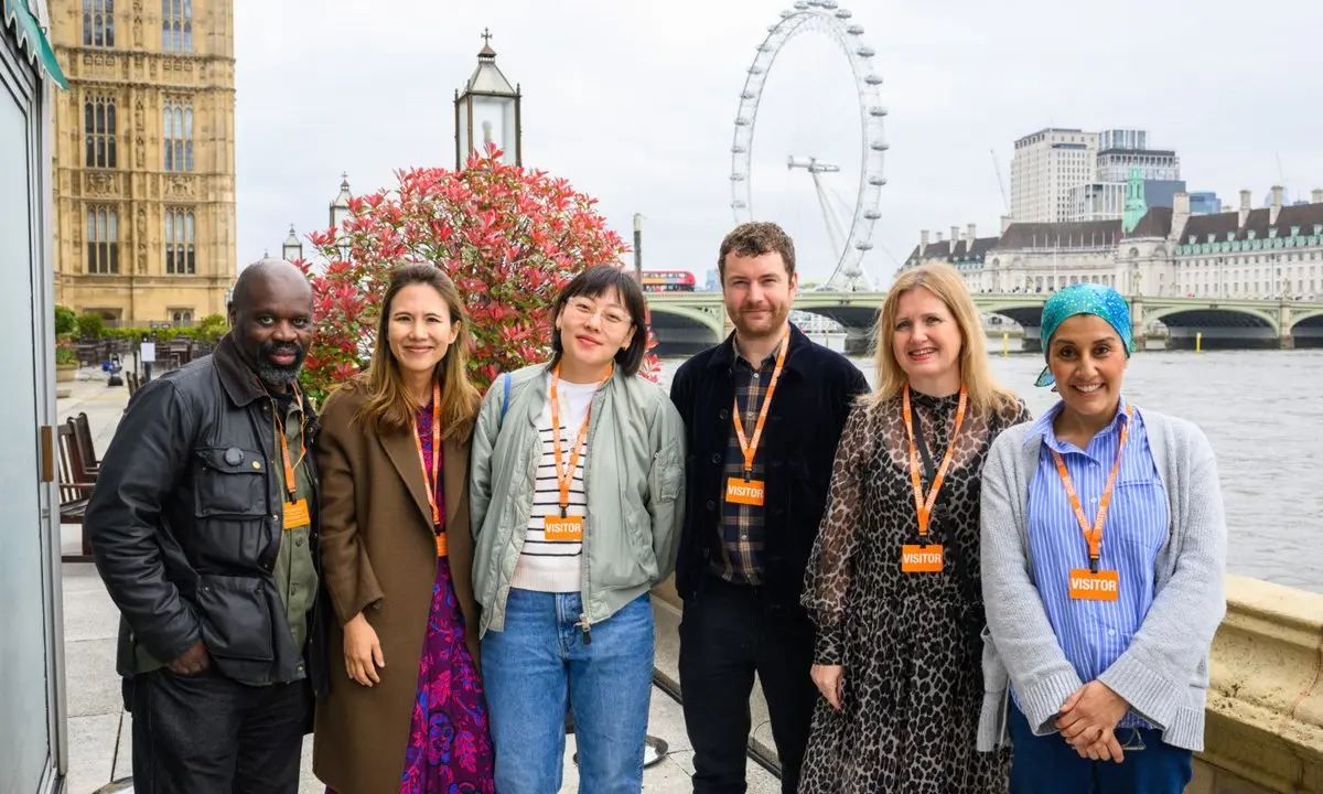 Members of Artists Now at the Framing the Future report launch at the House of Commons, including Julie Lomax, Keith Piper, and Zarah Hussain