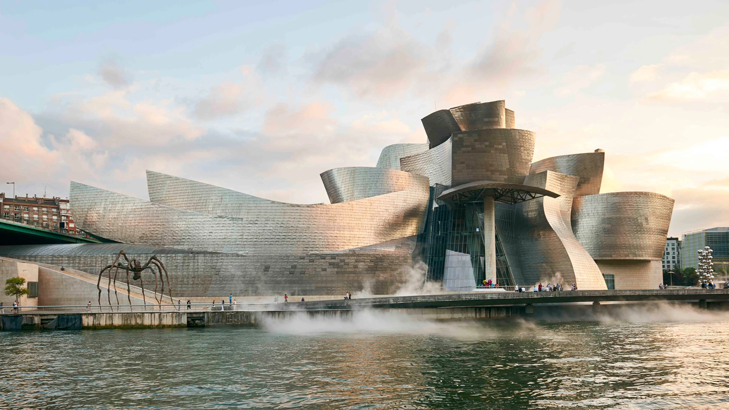 Exterior view of the Guggenheim Museum Bilbao.