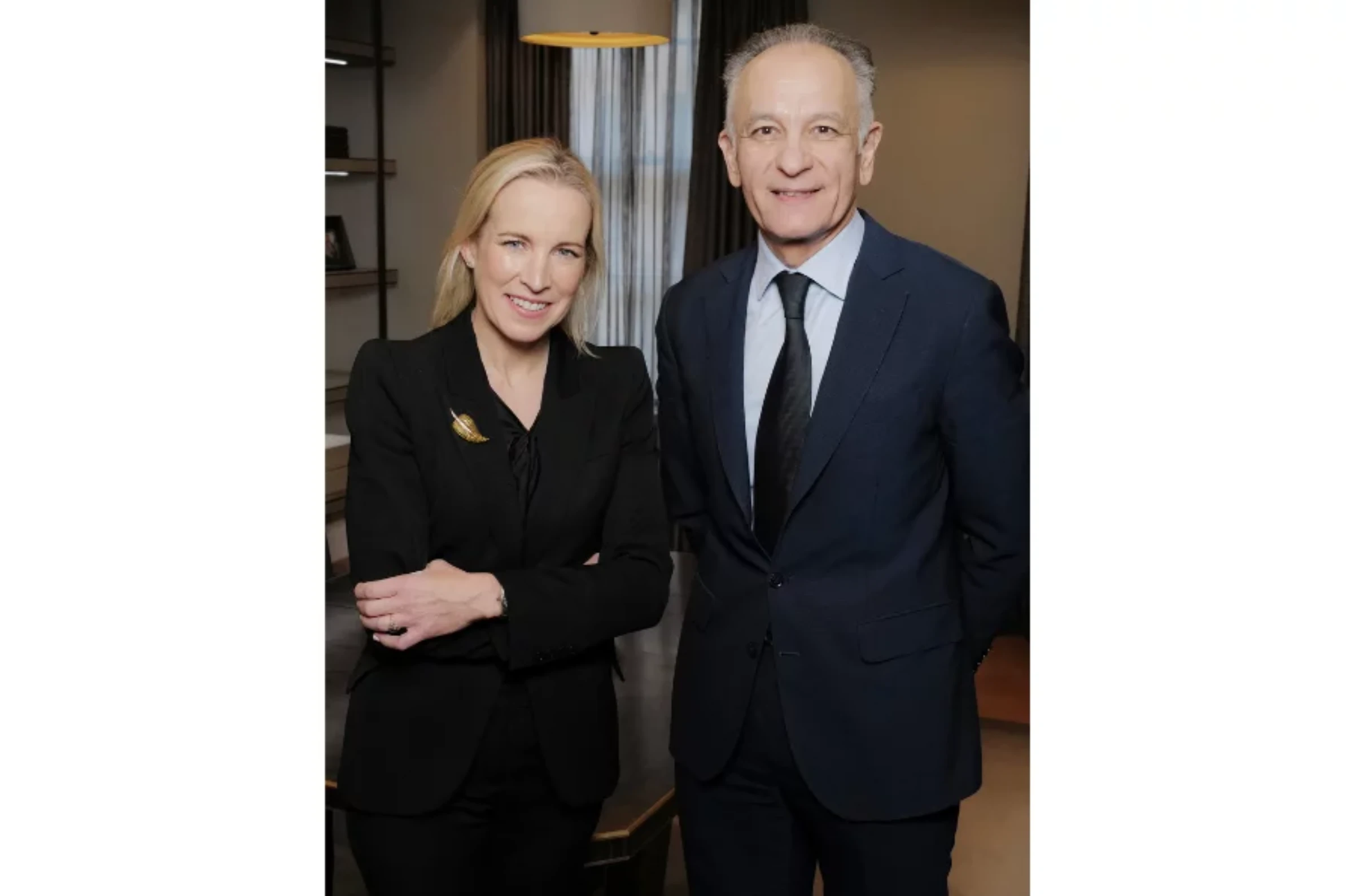 Bonnie Brennan and Guillaume Cerutti in a Christie’s leadership announcement image.