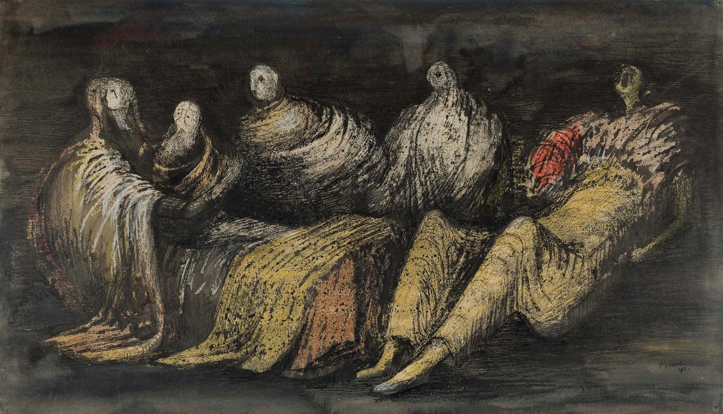 Henry Moore’s Group of Draped Figures in a Shelter, 1941