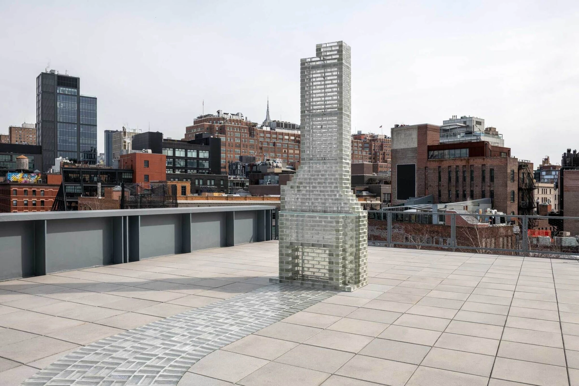 Kelly Akashi installation on the Whitney terrace in 2026.