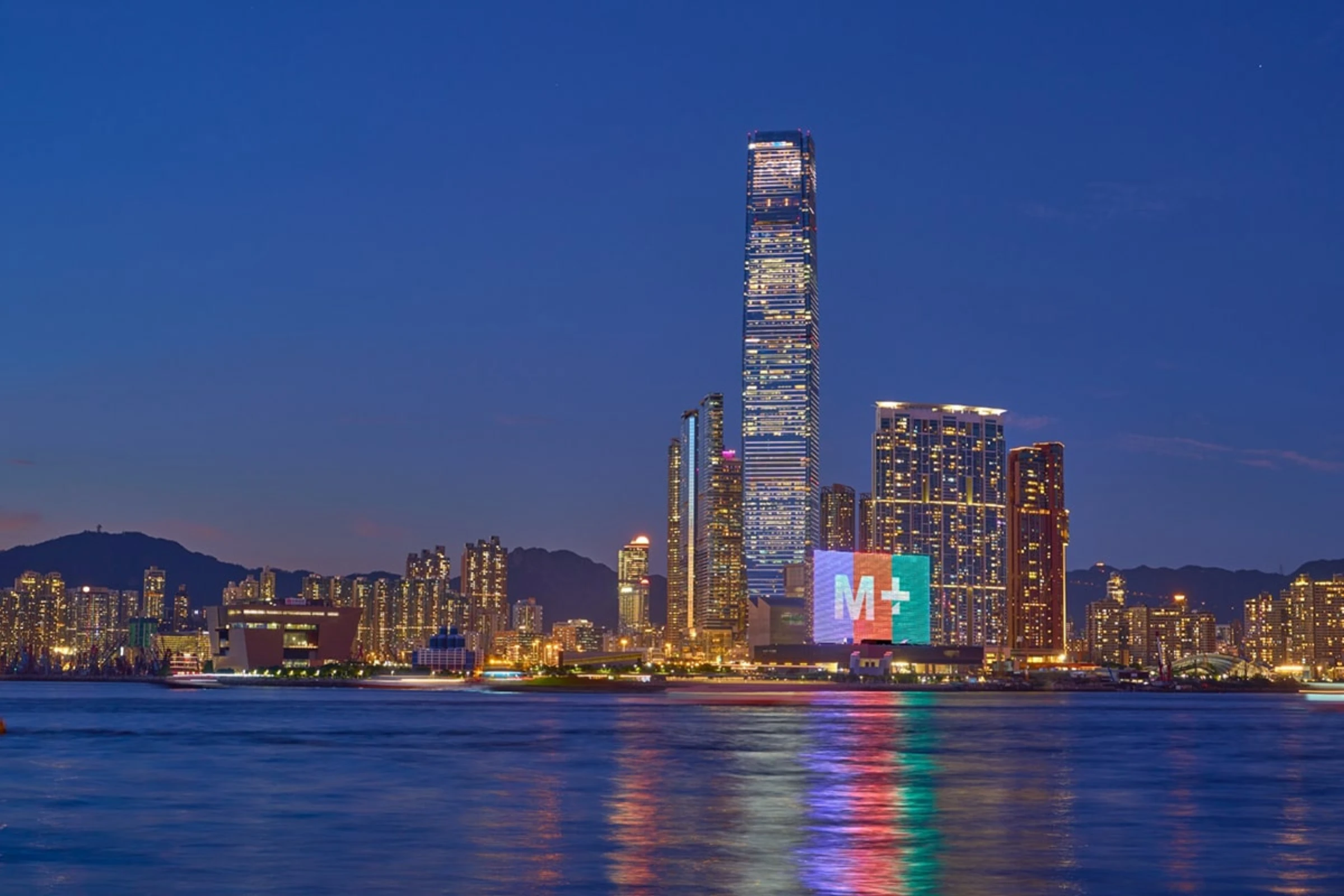 Exterior view of M+ museum in Hong Kong’s West Kowloon Cultural District.