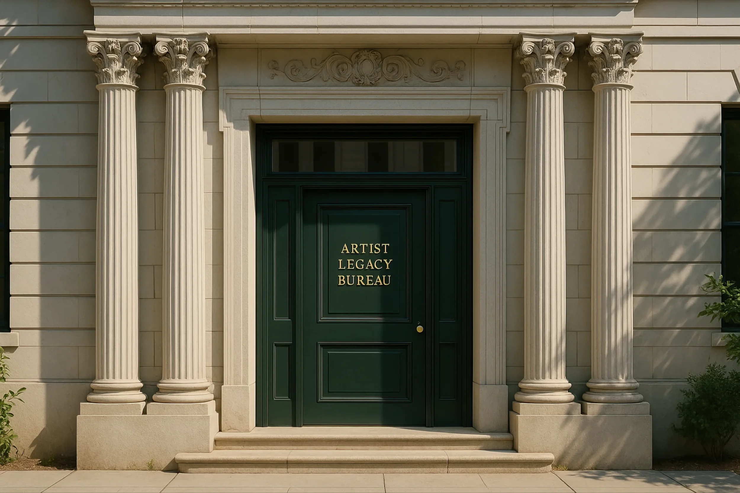 A promotional image from Artist Legacy Bureau's website