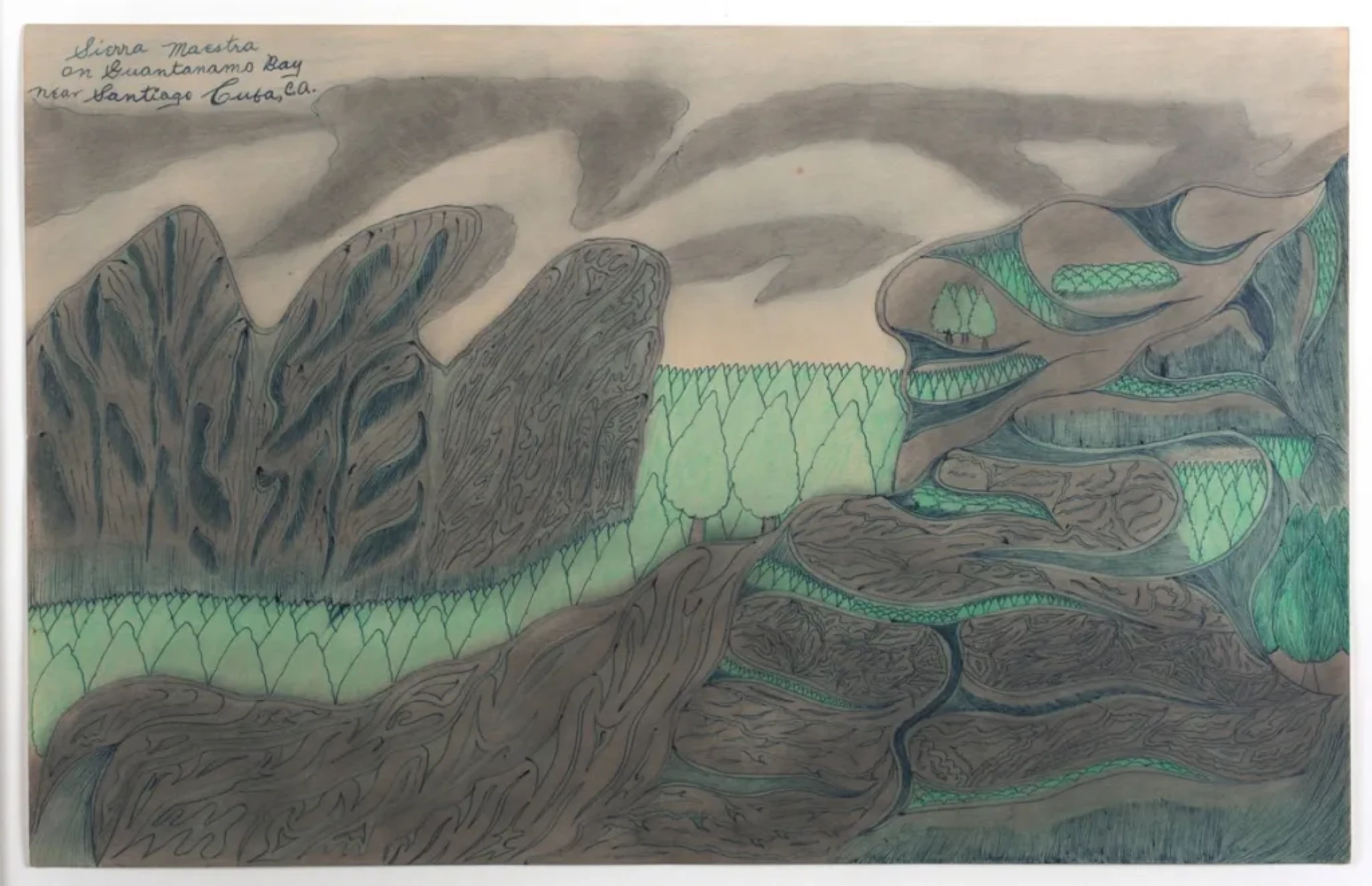 Visitors viewing booths at an art fair focused on self-taught and outsider artists.