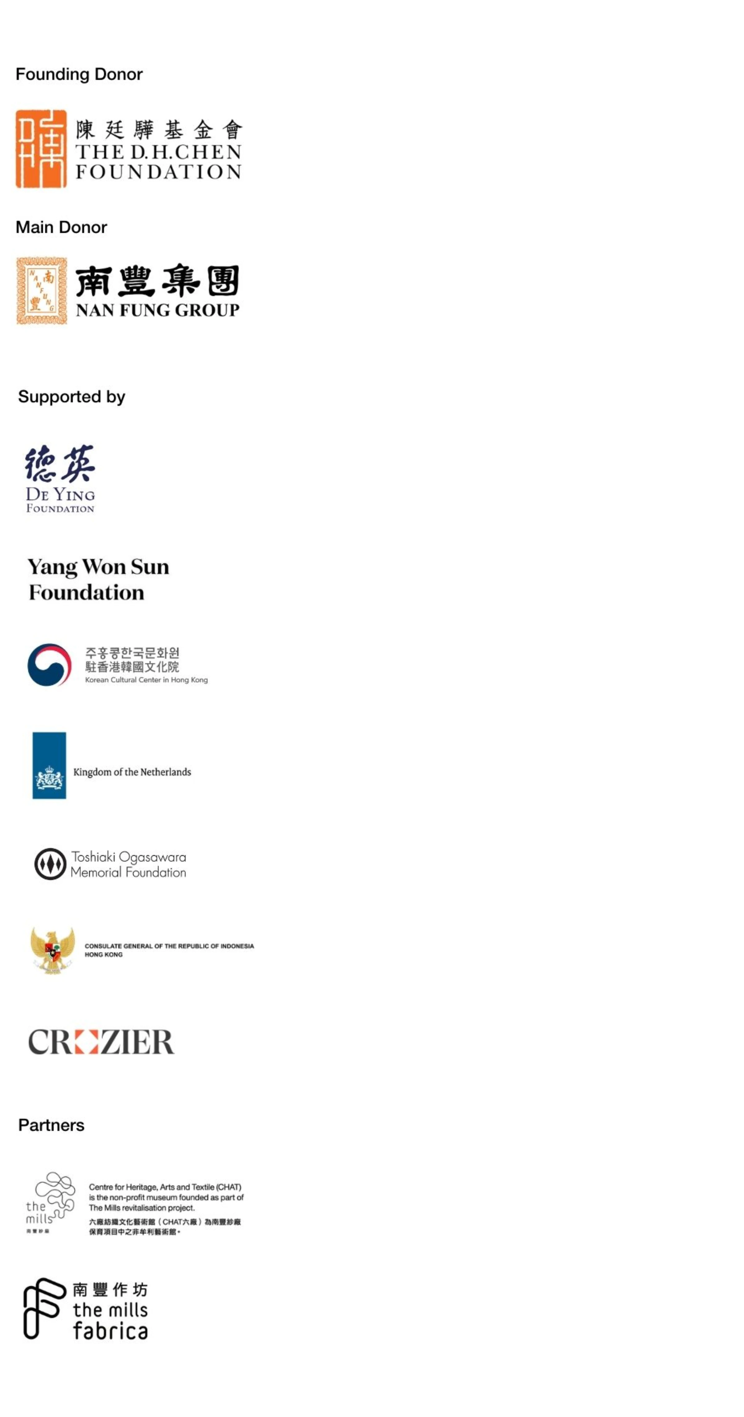 Promotional image for a major exhibition at CHAT in Hong Kong.