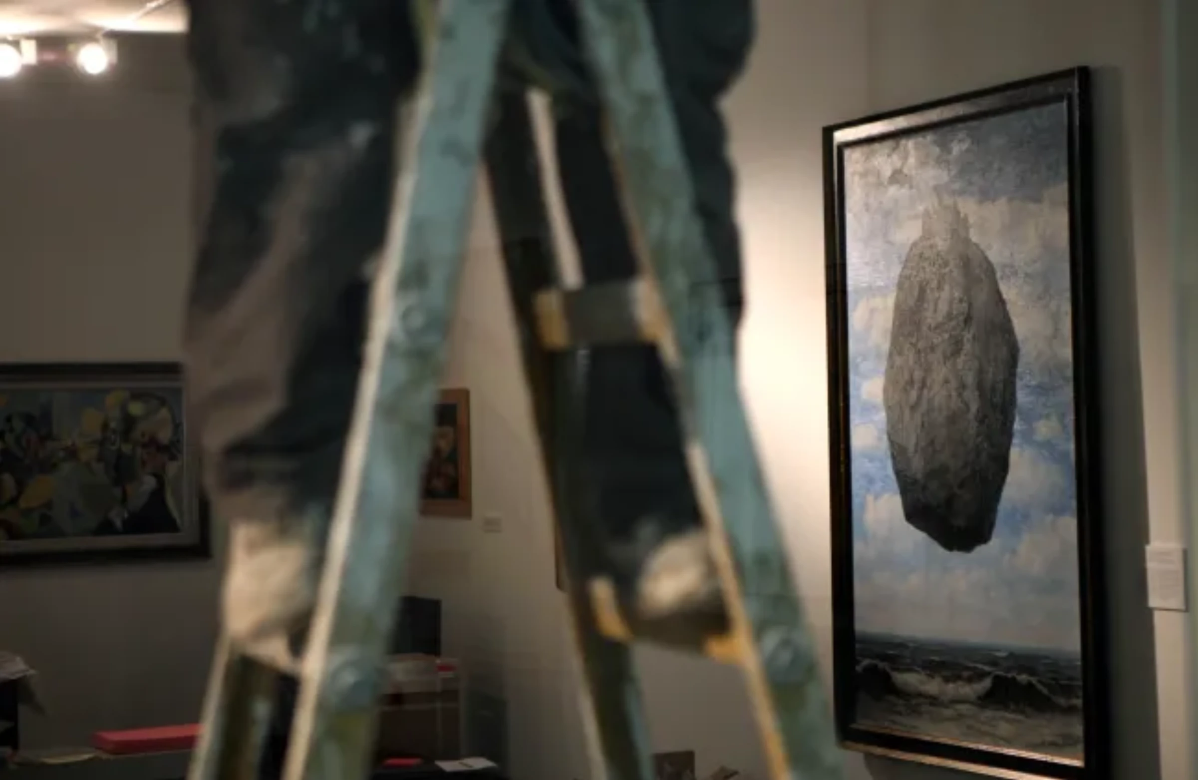 René Magritte’s The Castle of the Pyrenees on display at the Israel Museum