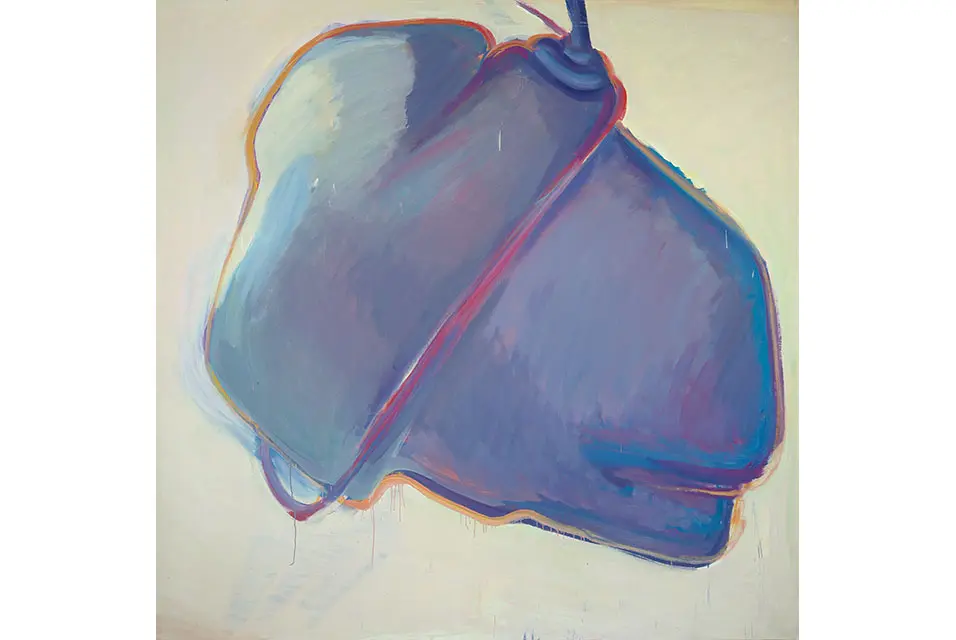 Maria Lassnig, Balled-Up Violence, 1988, oil on canvas, 200 x 200 cm, Kunsthaus Zurich collection