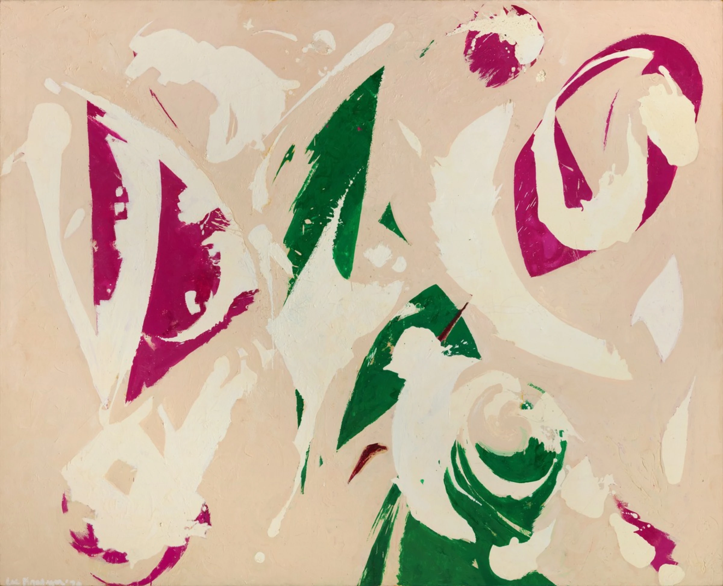 Lee Krasner painting reproduced in promotional material for a Gagosian exhibition