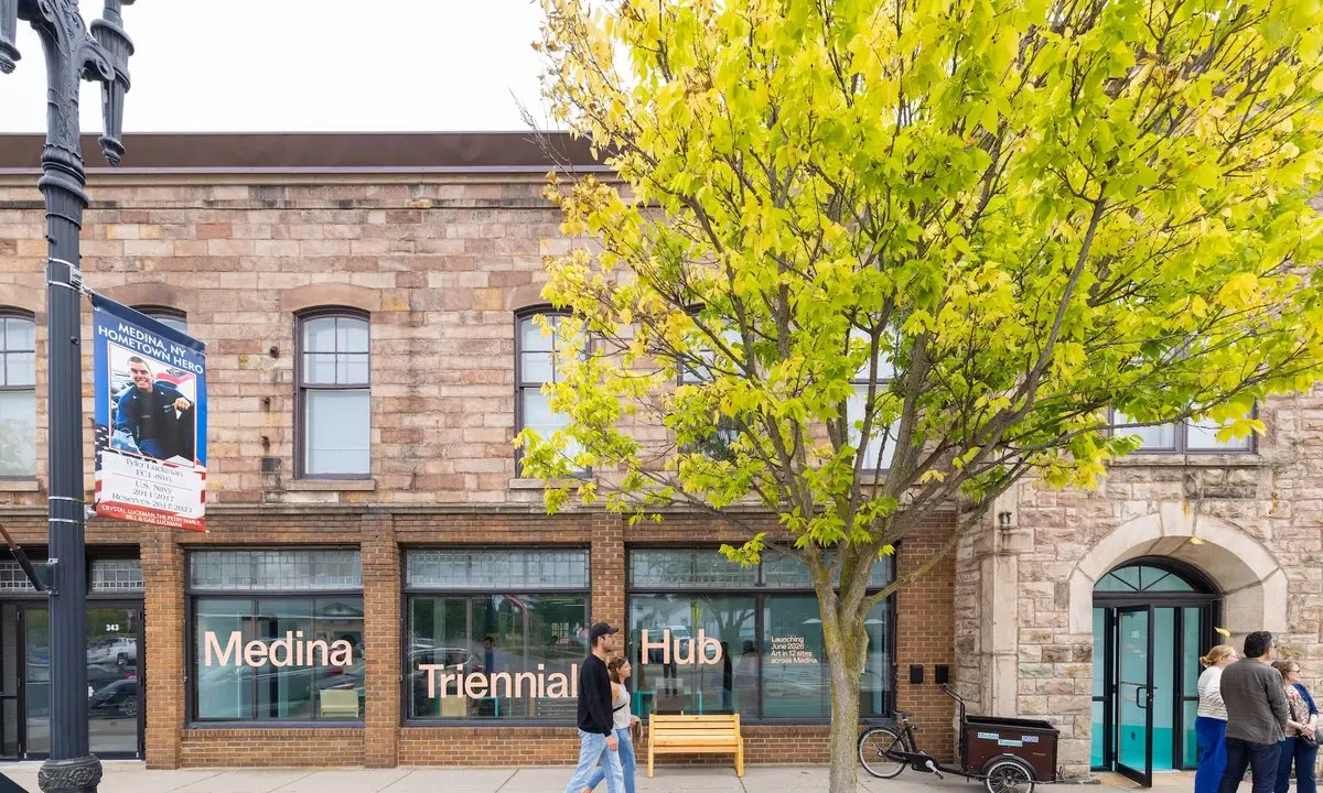 Historic building in Medina, New York, serving as the Medina Triennial hub