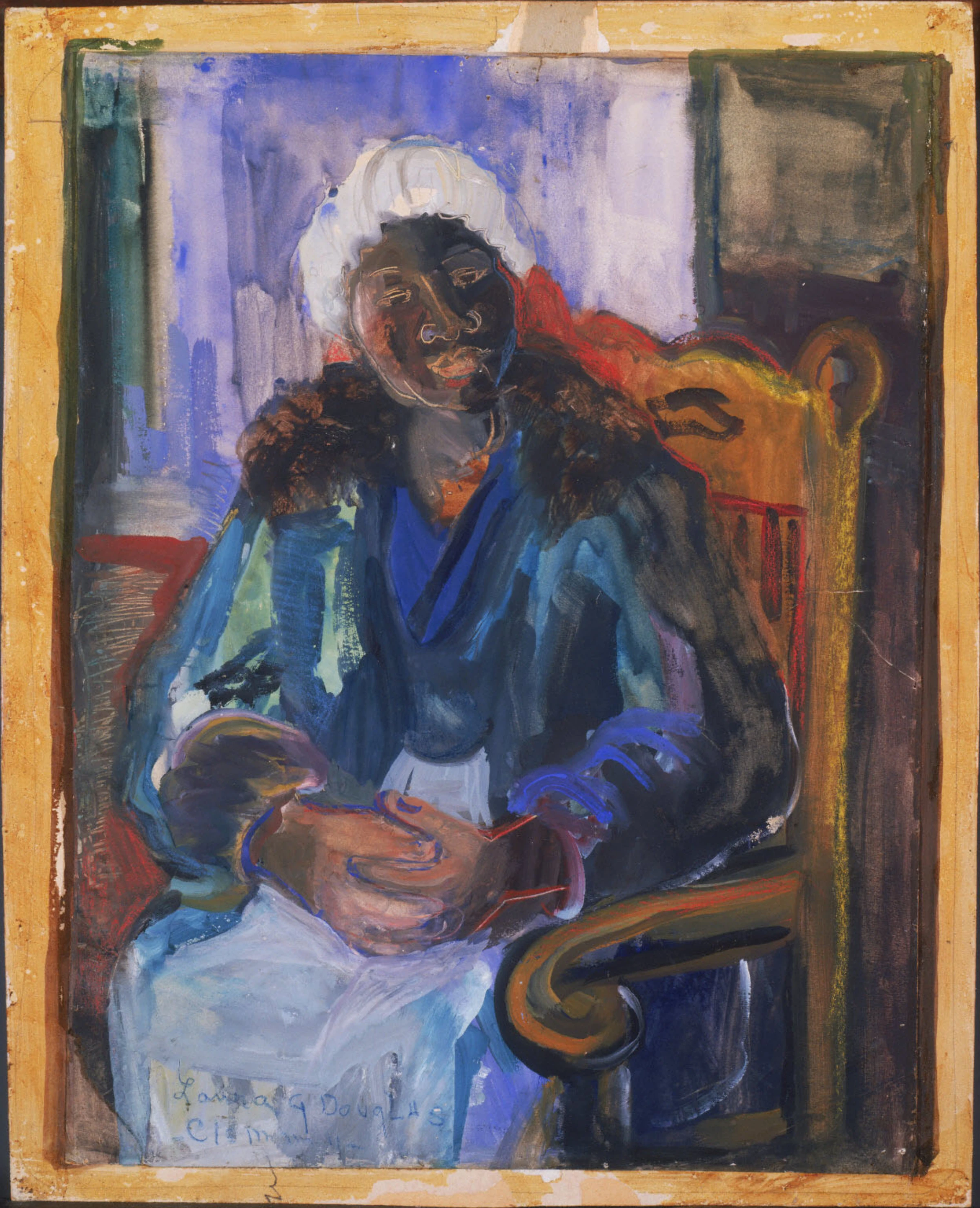 Palmer Hayden painting Aunt Clemmy in the Phillips Collection