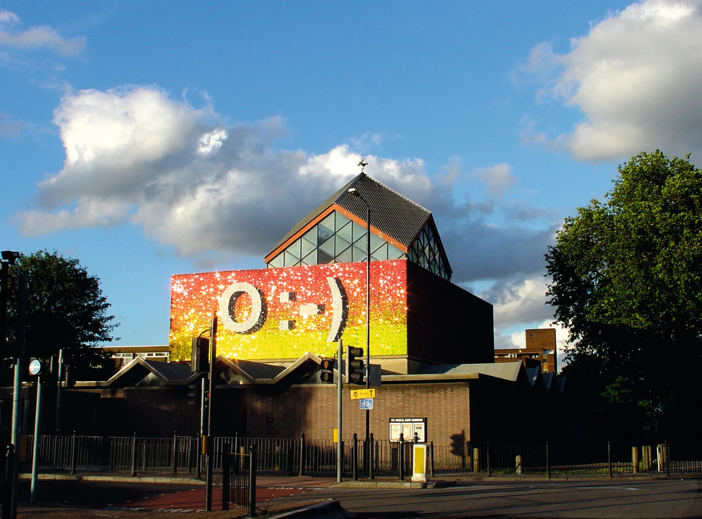 Rose Finn-Kelcey artwork installed in an exhibition setting, used to announce a major presentation tied to Northampton’s new arts center.