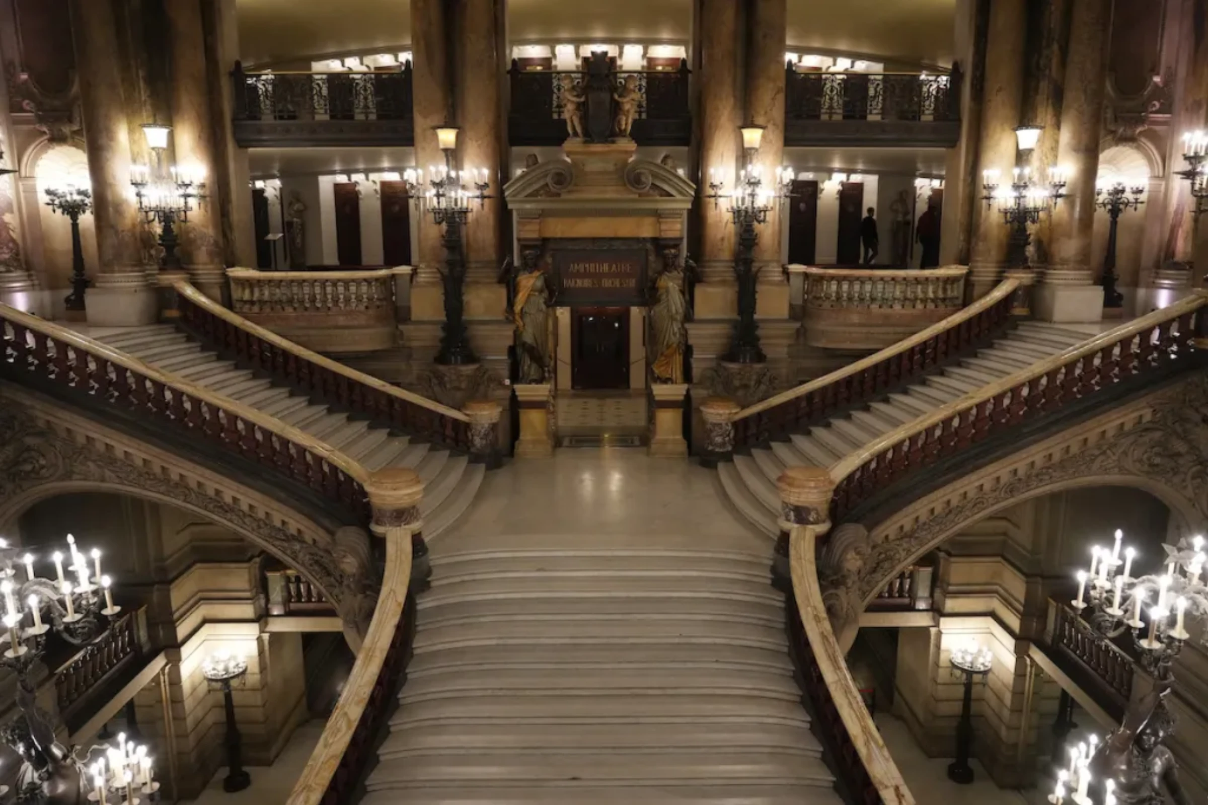 The exterior of the Palais Garnier opera house in Paris