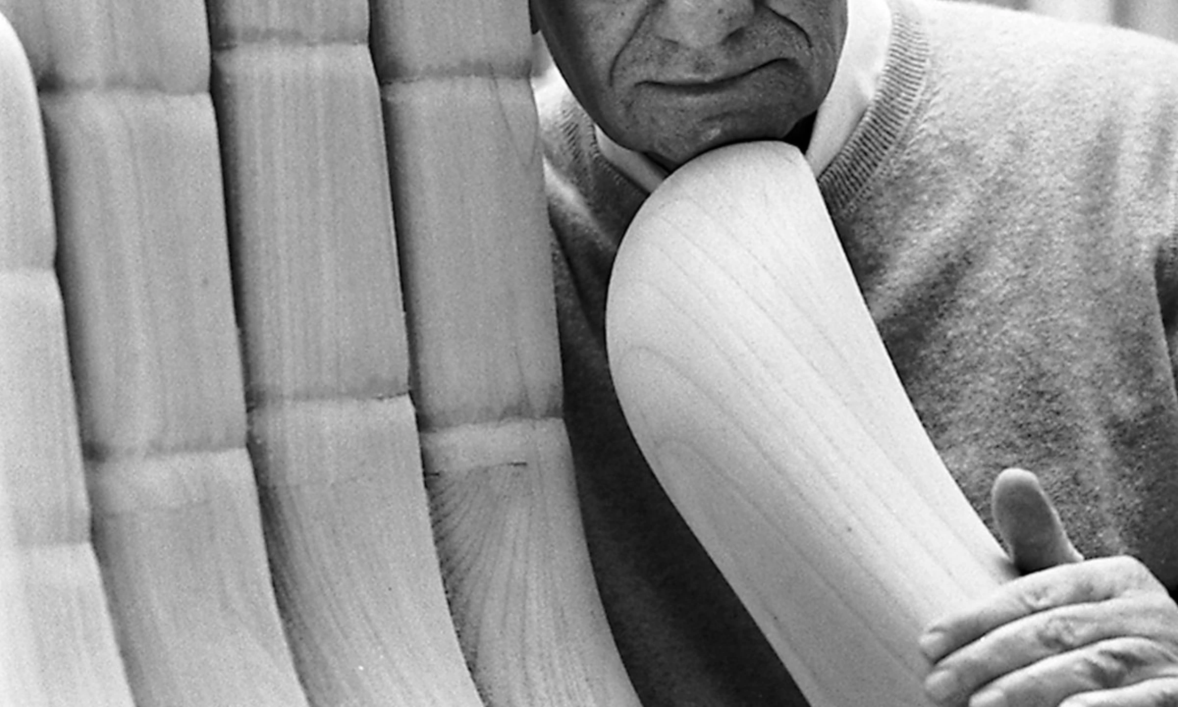 Pedro Friedeberg in front of one of his densely ornamented works