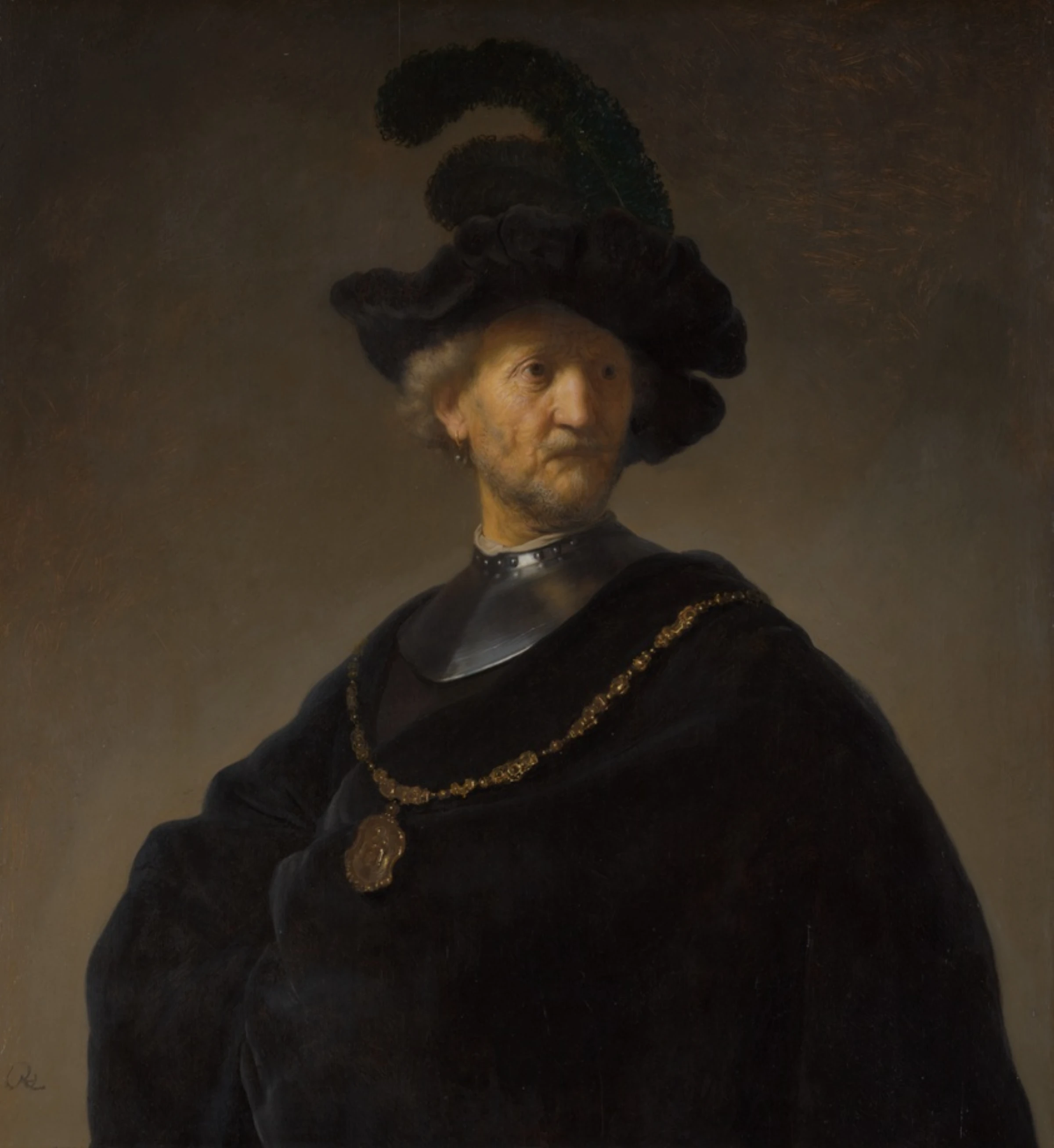 Rembrandt’s 1631 portrait Old Man with a Gold Chain from the Art Institute of Chicago collection.