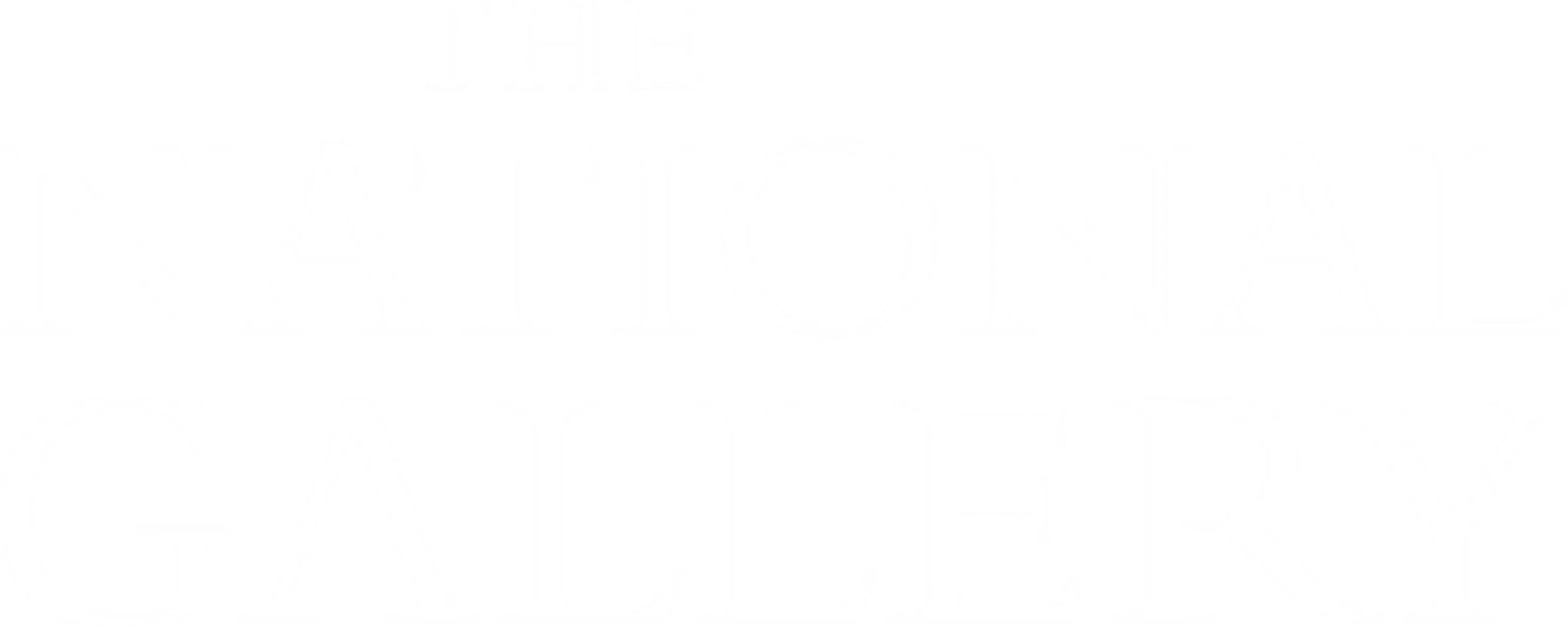 National Gallery logotype on a dark background.