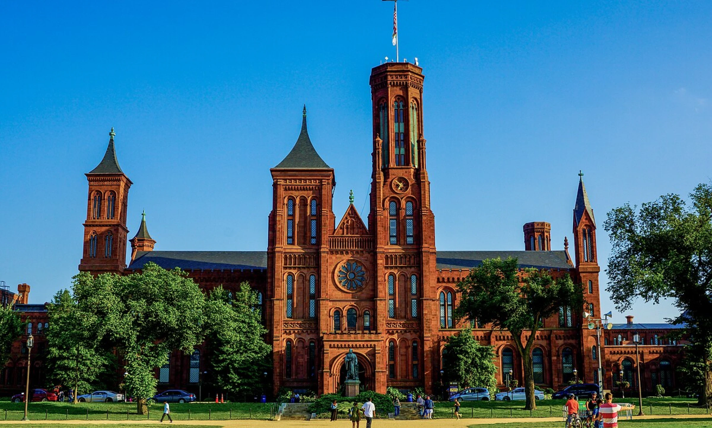 The Smithsonian Institution Building, known as the Castle, one of seven museums forced to close due to a cooling system failure in August 2026