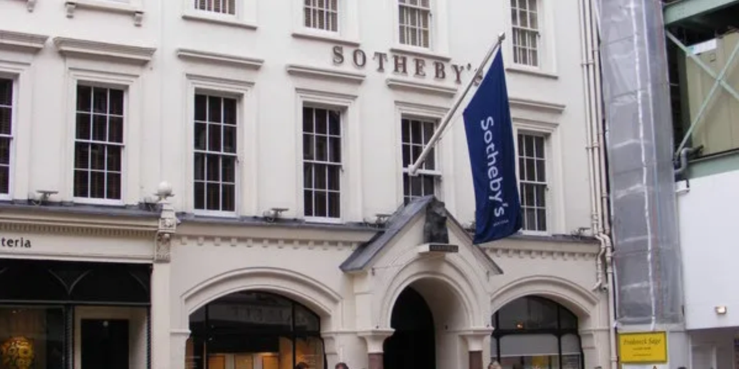 Sotheby's auction house facade in London