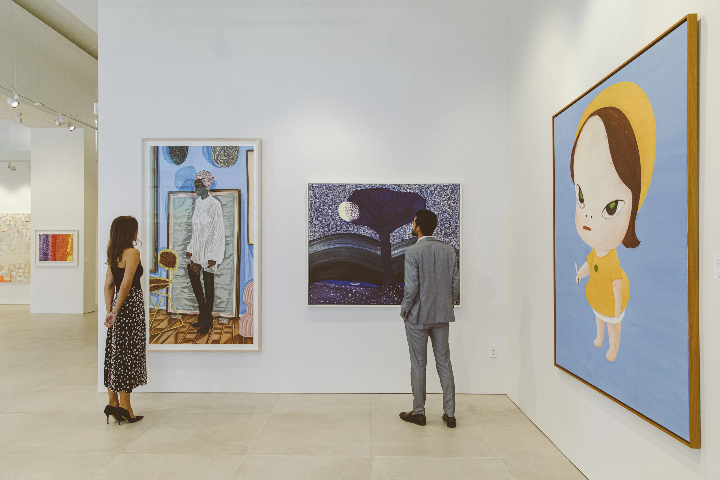 Auction room view at Sotheby's London during a modern and contemporary evening sale