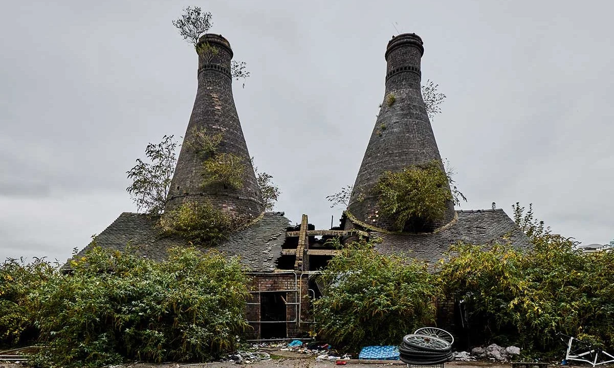 Falcon Works in Stoke-on-Trent, one of the ceramic heritage sites at risk of decay