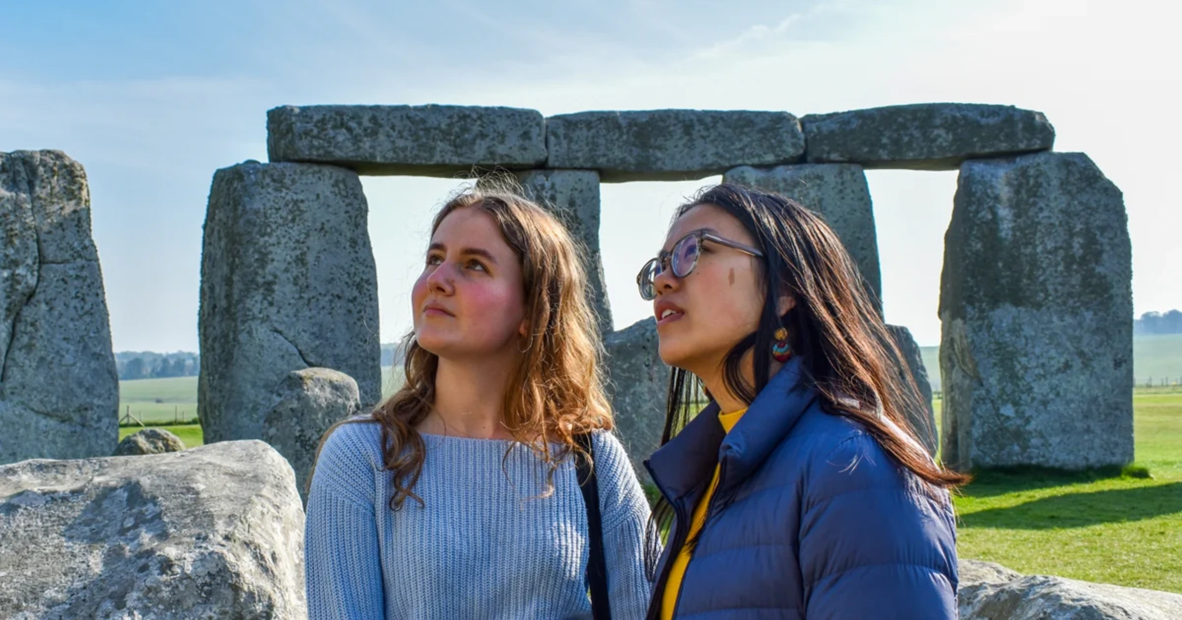 Stonehenge standing on Salisbury Plain under a bright sky