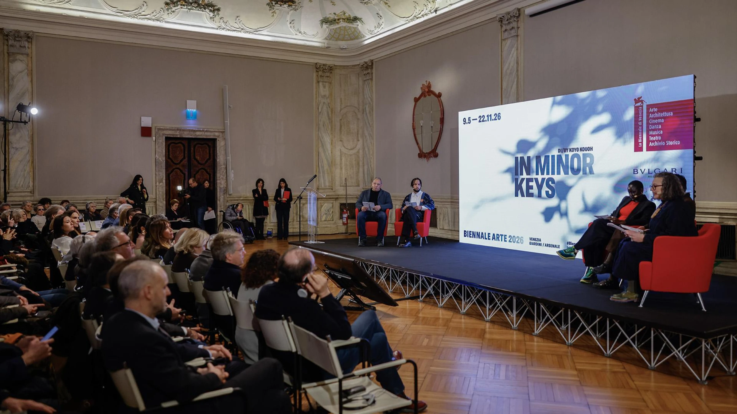 Biennale Arte 2026 presentation image featuring the event branding.