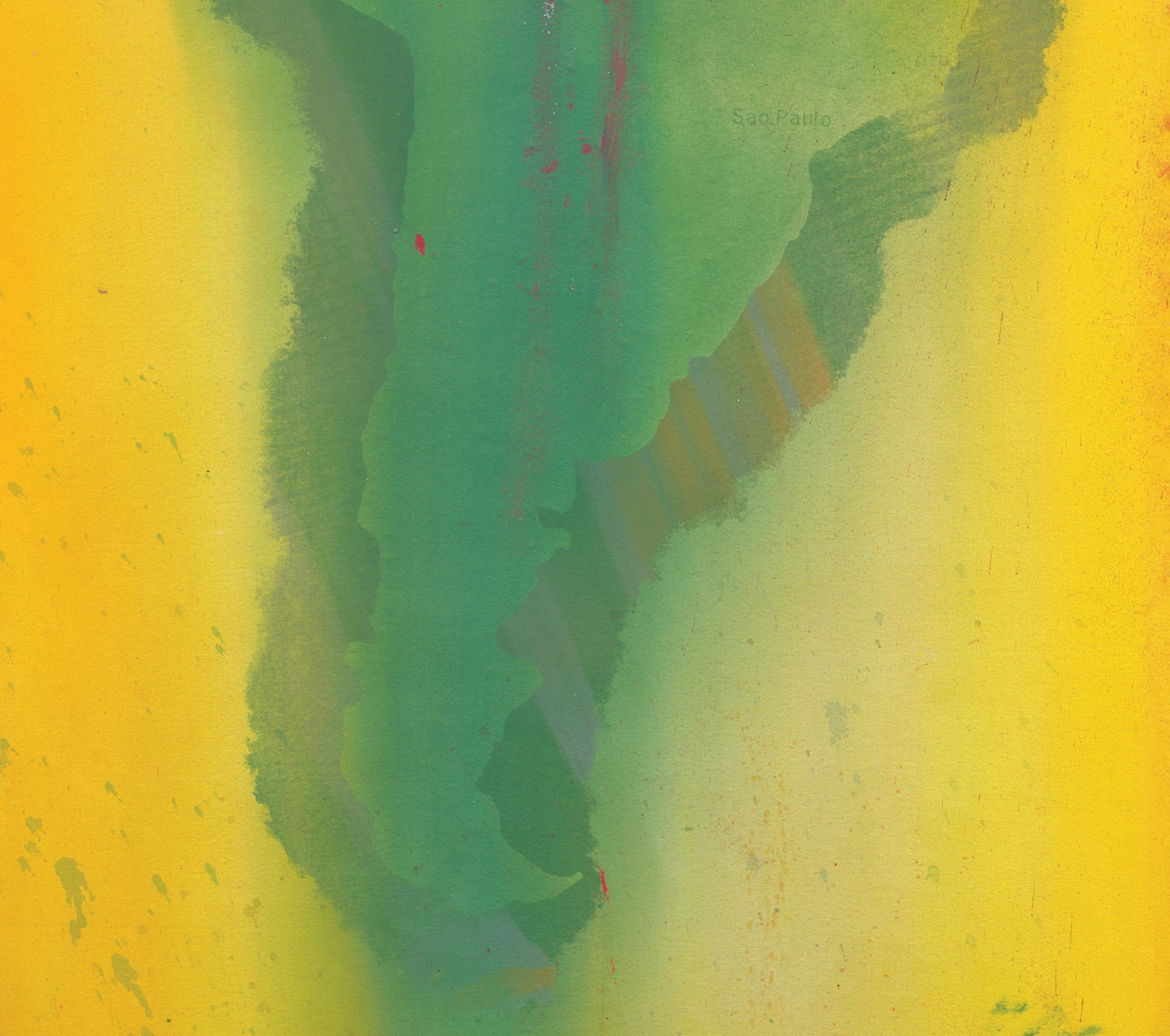 Frank Bowling exhibition view at The Fitzwilliam Museum, Cambridge.